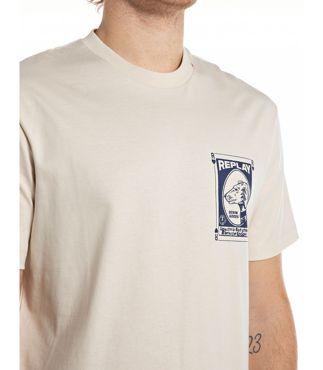 リラックスフィット ヘビーコットンジャージー VINTAGEグラフィックTシャツ 詳細画像 アイボリー 3